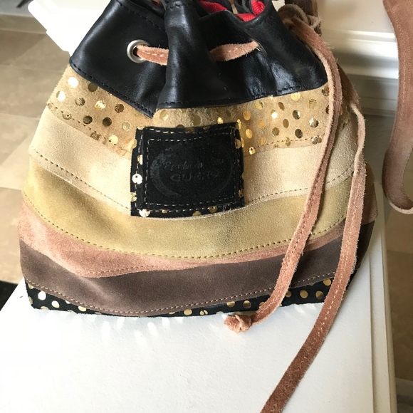 Violeta Suede & Leather Bucket Crossbody bag - Picture 6 of 7